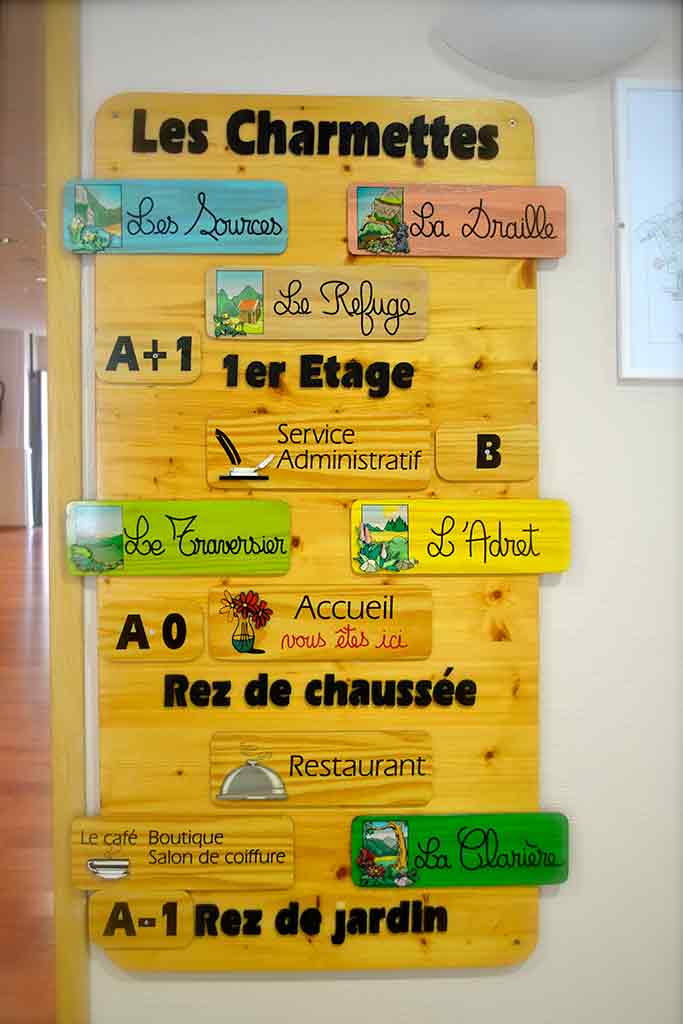Résidence les Charmettes, signalétique